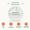 10 Inch Round 3 Compartment Disposable Plates - Image 4