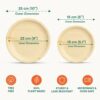 Biodegradable Round Palm Leaf Dinnerware Set - Image 3