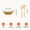 Biodegradable Round Palm Leaf Dinnerware Set - Image 5