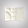 Bagasse Meal Trays With Lid | 5 Compartment - Image 2